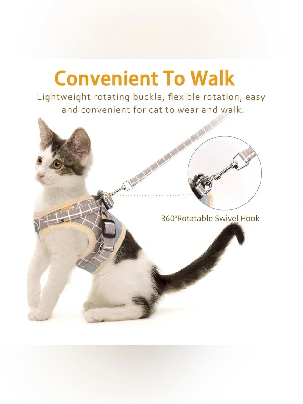 New Cat or Dog Vest Harness with Leash Size XS